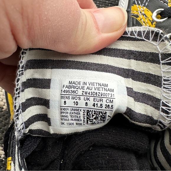 NWT Limited Edition Converse Andy Warhol Leather Pop Art Banana Sneakers(W10/M8) - Picture 2 of 8